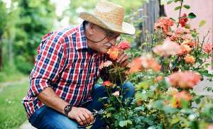 man gardening
